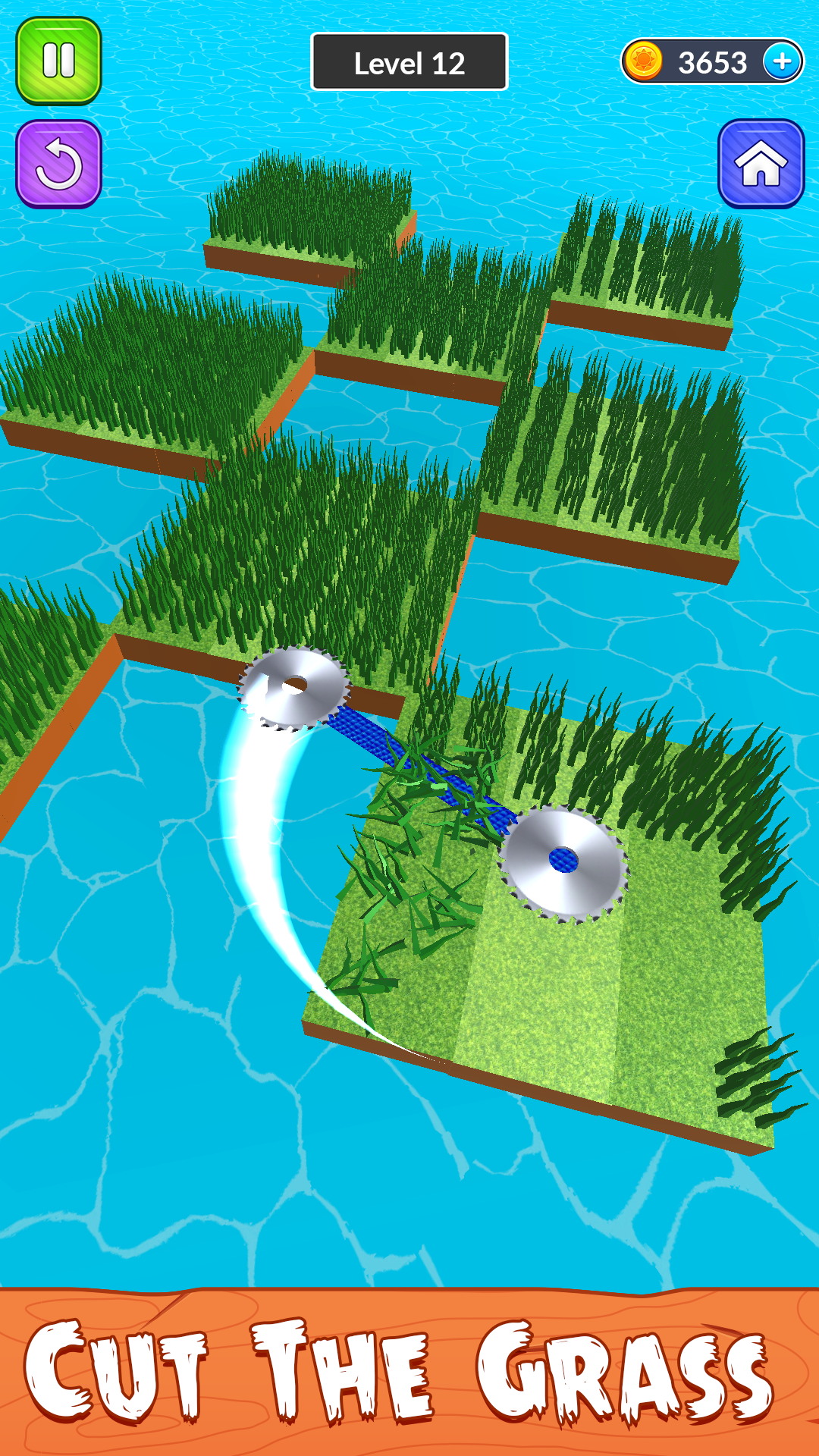 Grass cut merge cutting ASMR game color grass cut 3d free cutting grass