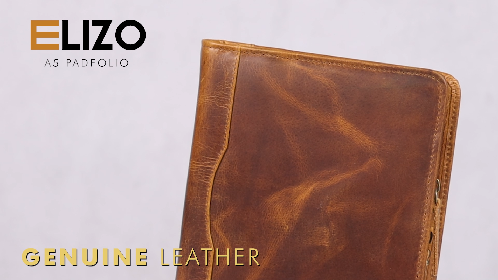 Amazon.com : ELIZO Leather A5 Portfolio Padfolio Folio A5 Notebook