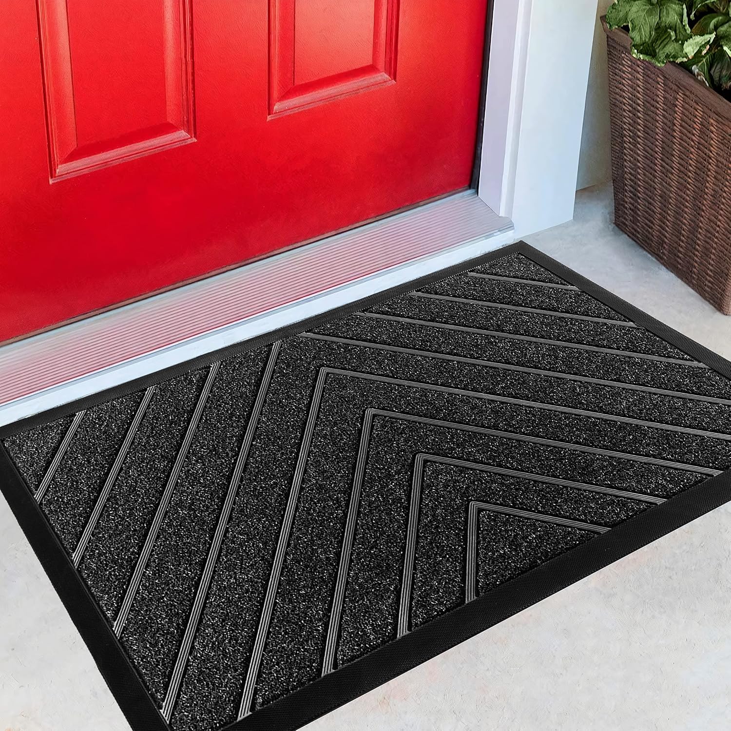 ubdyo Extra Durable Door Mat - Dirt Trapping Welcome Mats - Non-Slip Door Mats - Low Profile Front Door Mat 30x17 - Doormat - Entryway - Door Mats