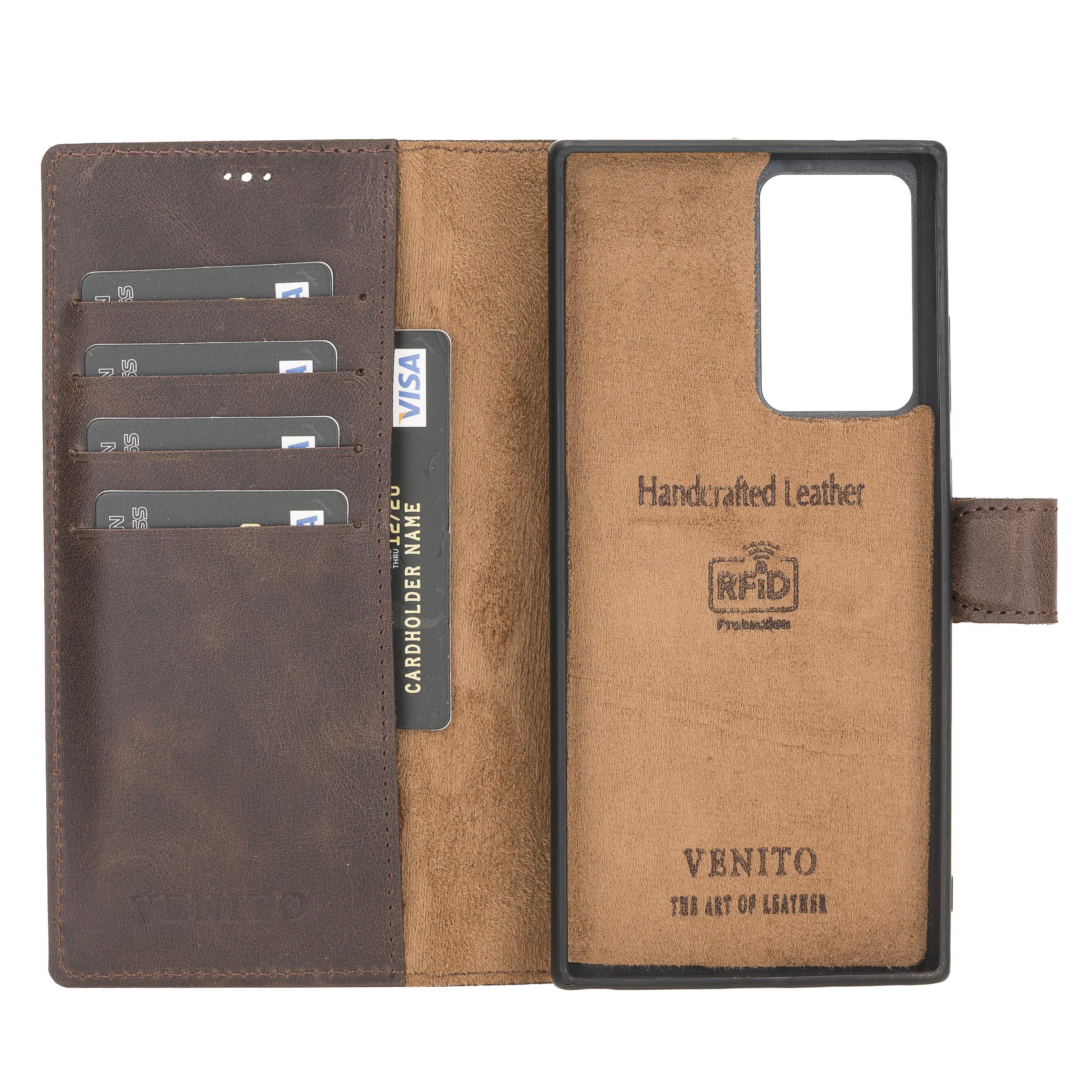 Venito Florence Leather Wallet Case Samsung Galaxy Note 20 Ultra - Dettaglio