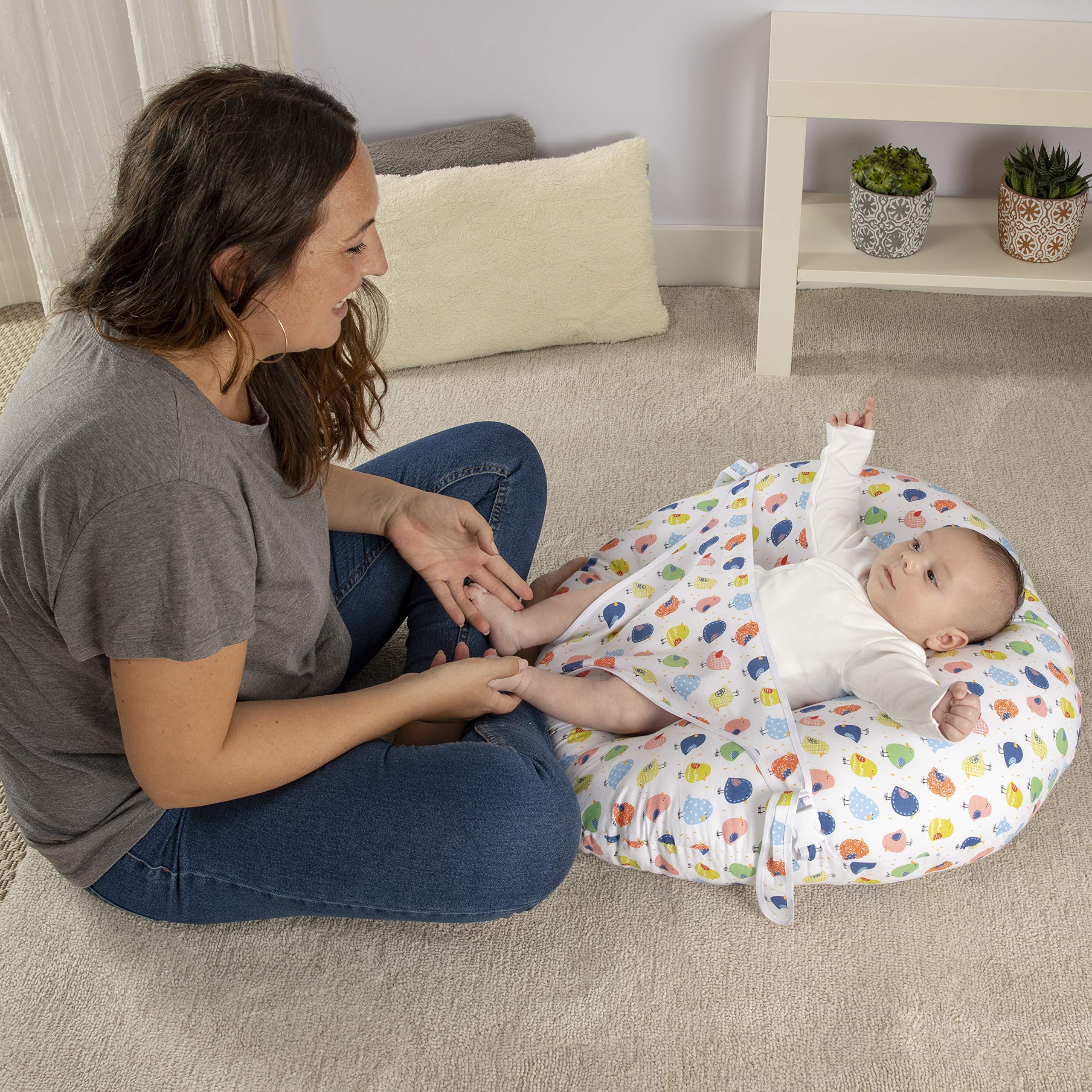 BANBALOO-Tumbona para Recién Nacido- Hamaca Bebé portátil- Nido Bebé Neonato-Cojín Cuna de día -Cuco para Bebés- Ideal Embarazo y Lactancia- Regalo Original Nacimiento-Baby Shower niño y niña.