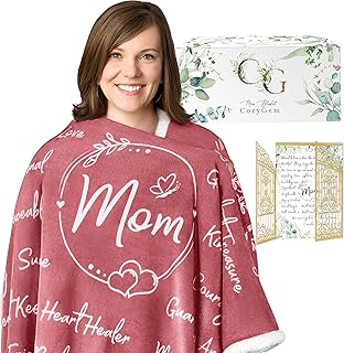 Best Mom Blanket, Mom Birthday Gifts, Mothers Birthday Gifts for Mom from Daughter Son, Happy Birthday Mom Gifts for Christmas, from Daughter Son, Pink 65"x50"