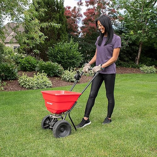 Miniatura 7 de Earthway 2050SU - Esparcidor de transmisión comercial de lujo de 80 libras (79.4 lbs) premontado con neumáticos de polietileno de 10 pulgadas,