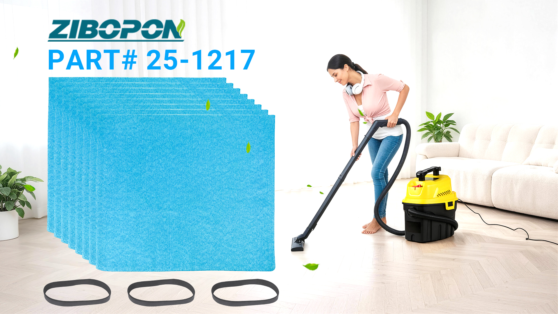 8 Pack 25-1217 Reusable Dry Filters Fit for Stanley 1-6 Gallon Wet
