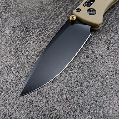 Miniatura 5 de Cuchillo plegable Bugout 533 de 6.5 pulgadas, cuchillo de bolsillo con bloqueo de eje con hoja negra de acero 7Cr17Mov y mango de nailon reforzado