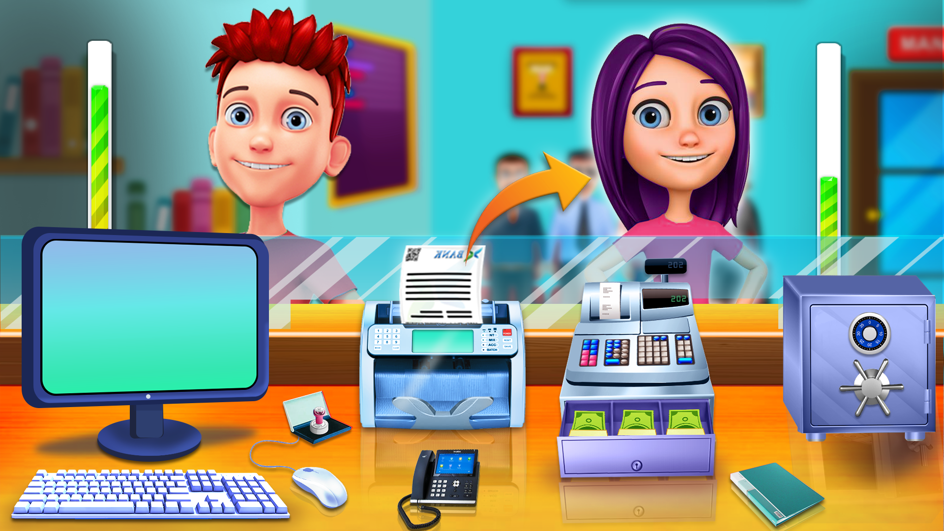 Real Bank Manager & Cashier Games ATM Cash Simulator Games for Kids
