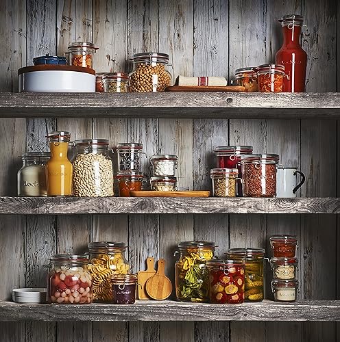 Miniatura 5 de Luigi Bormioli Lock-Eat - Tarro de vidrio XL de 17 onzas, 1 pieza, transparente