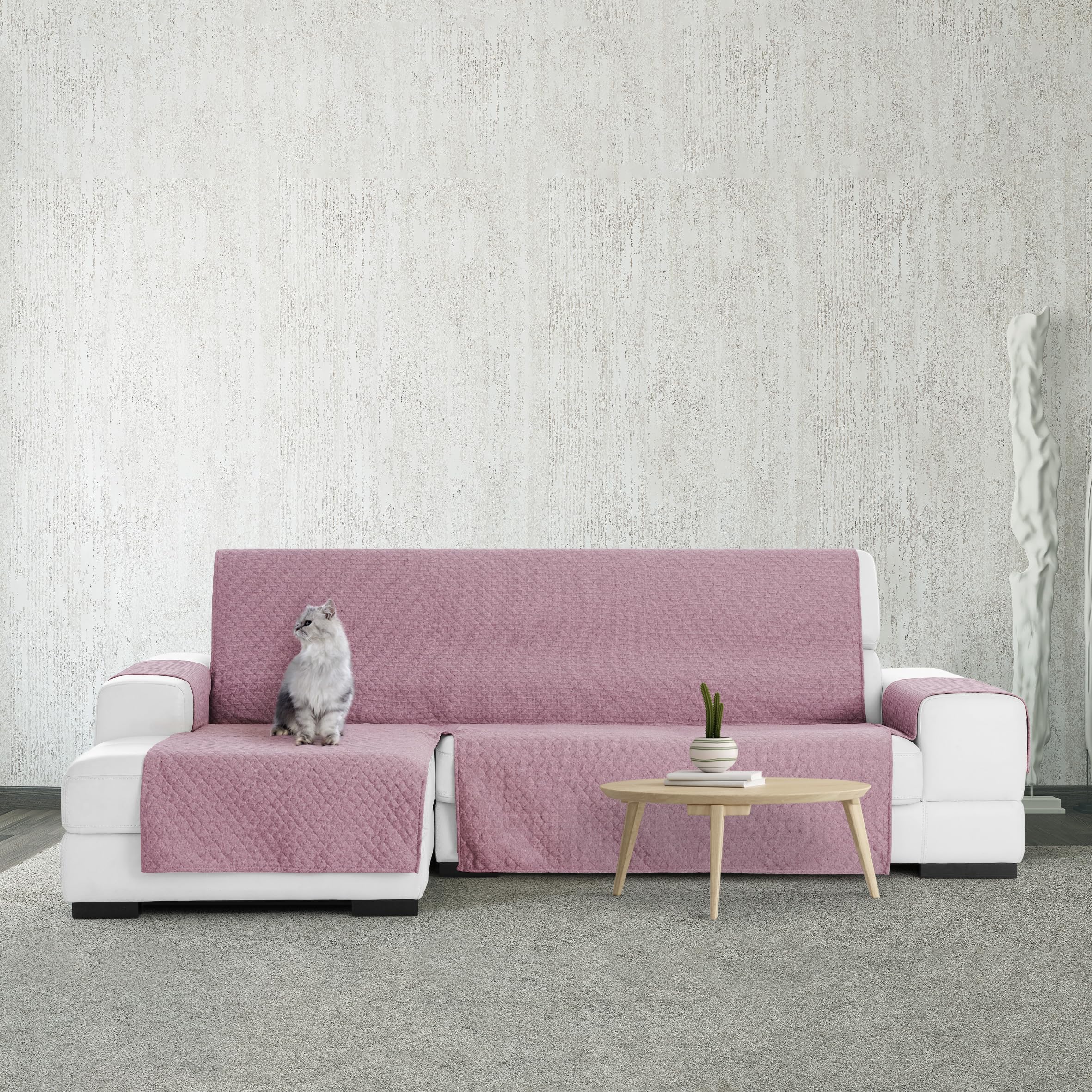 Eysa Practical Chaise Longue Cover Argento 240 cm
