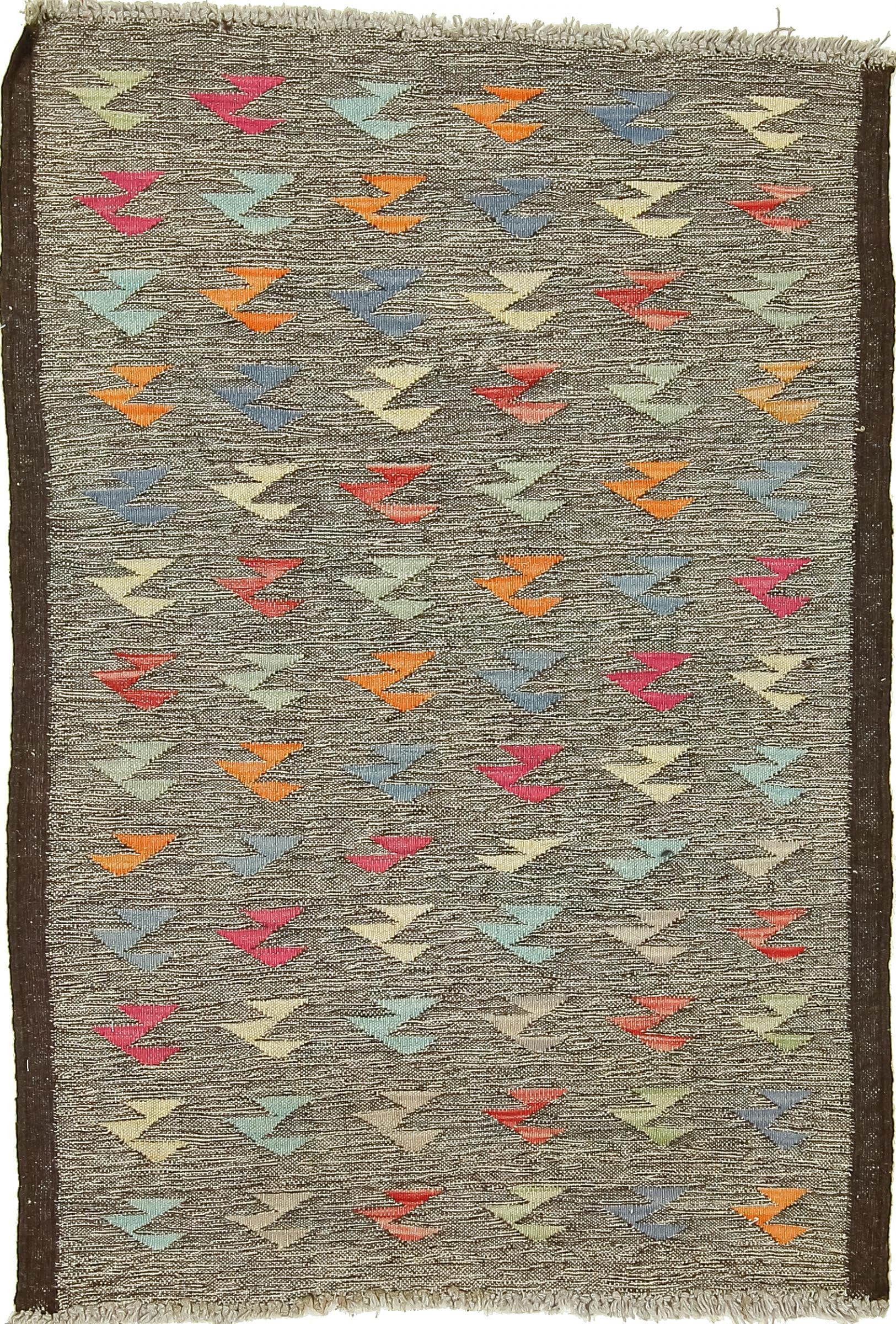 Tapis de laine Kilim afghan tissé à la main 80x115, l'art du voyage d'Orient