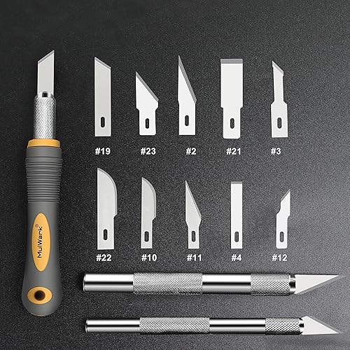Miniatura 4 de MulWark Juego de cuchillos de precisión de 136 piezas, juego de cuchillos Exacto para modelar, cuchillo de manualidades, mango magnético