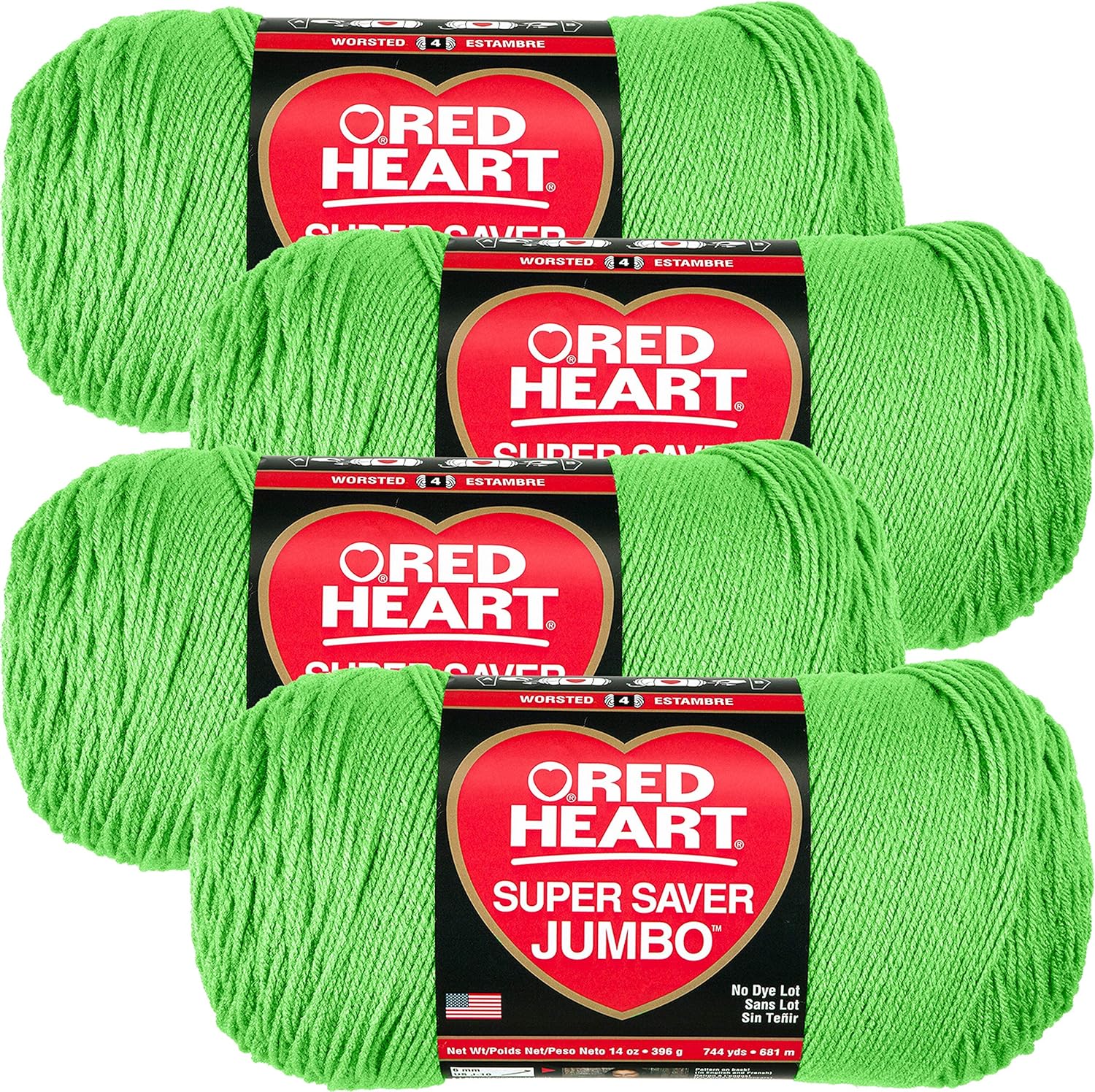 ODDITIES YARN SUPER SAVER JUM 34304804, Spring Green, Multipack Of 4