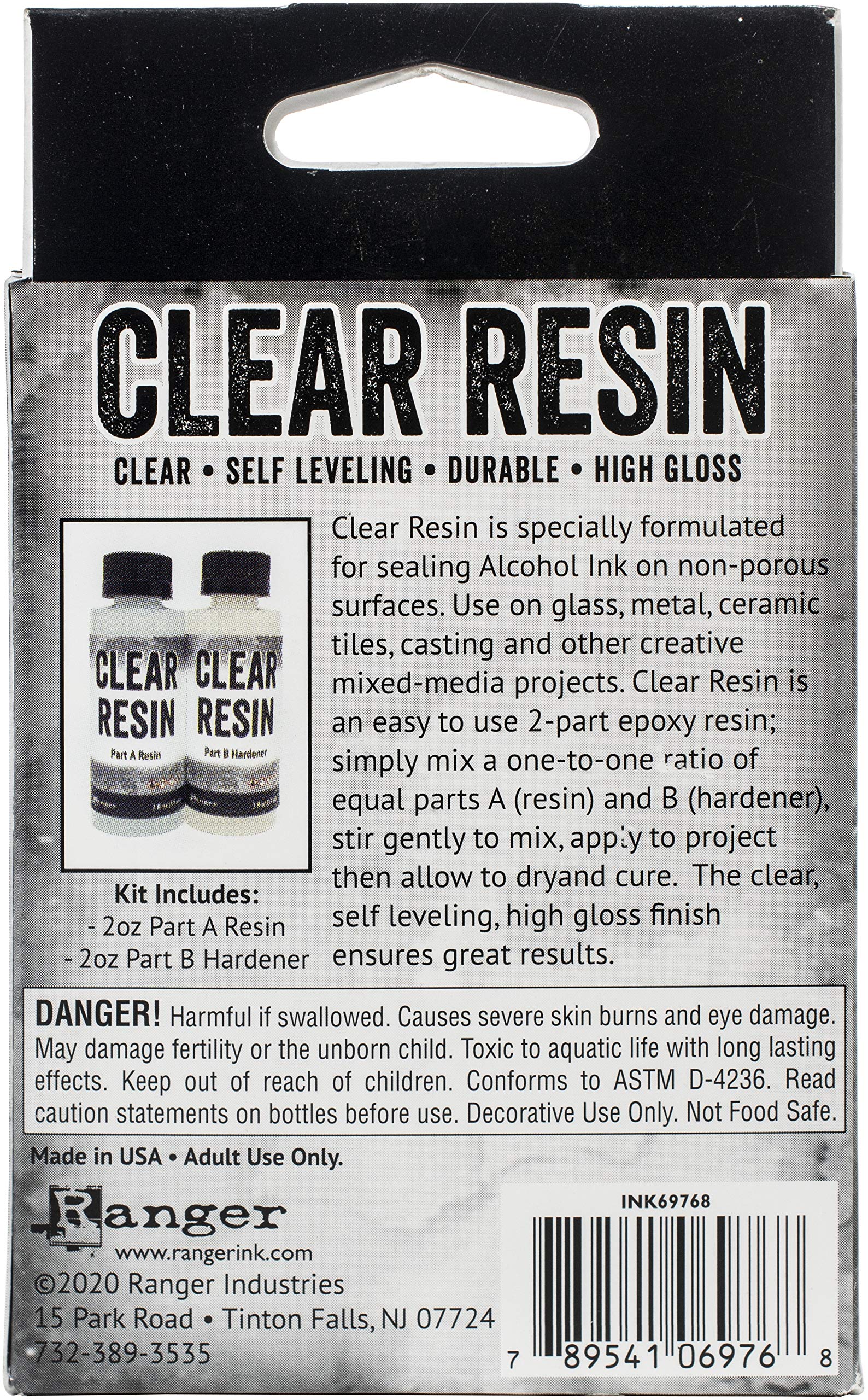 RANGER INDUSTRIES Clear Hard, 2oz Resin & 2oz Hardener