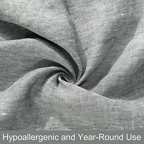 Miniatura 3 de NTBAY Paquete de 2 fundas de almohada Queen de 100 % lino francés, transpirables y refrescantes, con cierre de sobre para personas que duermen con