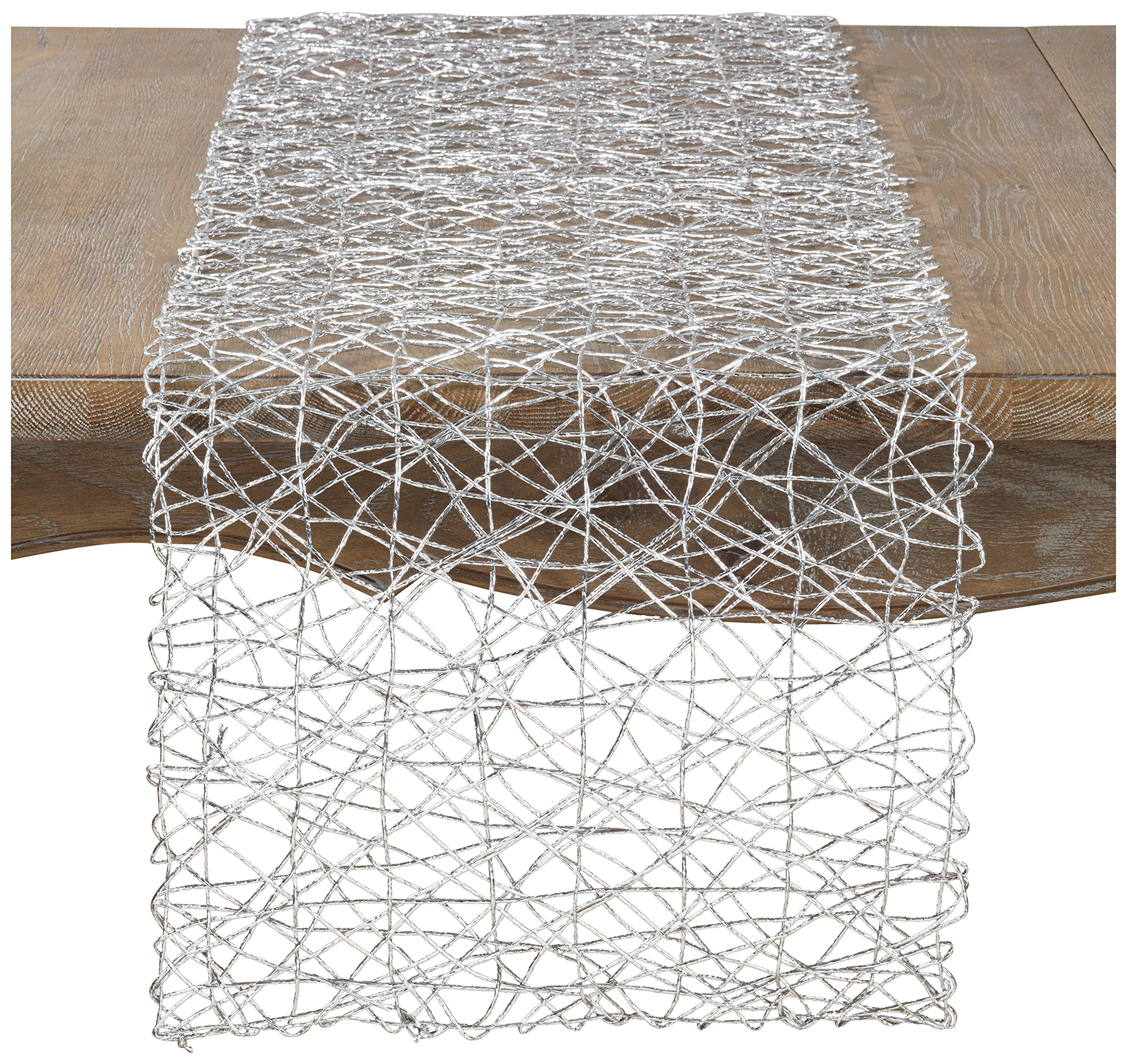 Silver Wire Nest Table Runner - 16"x72" Oblong