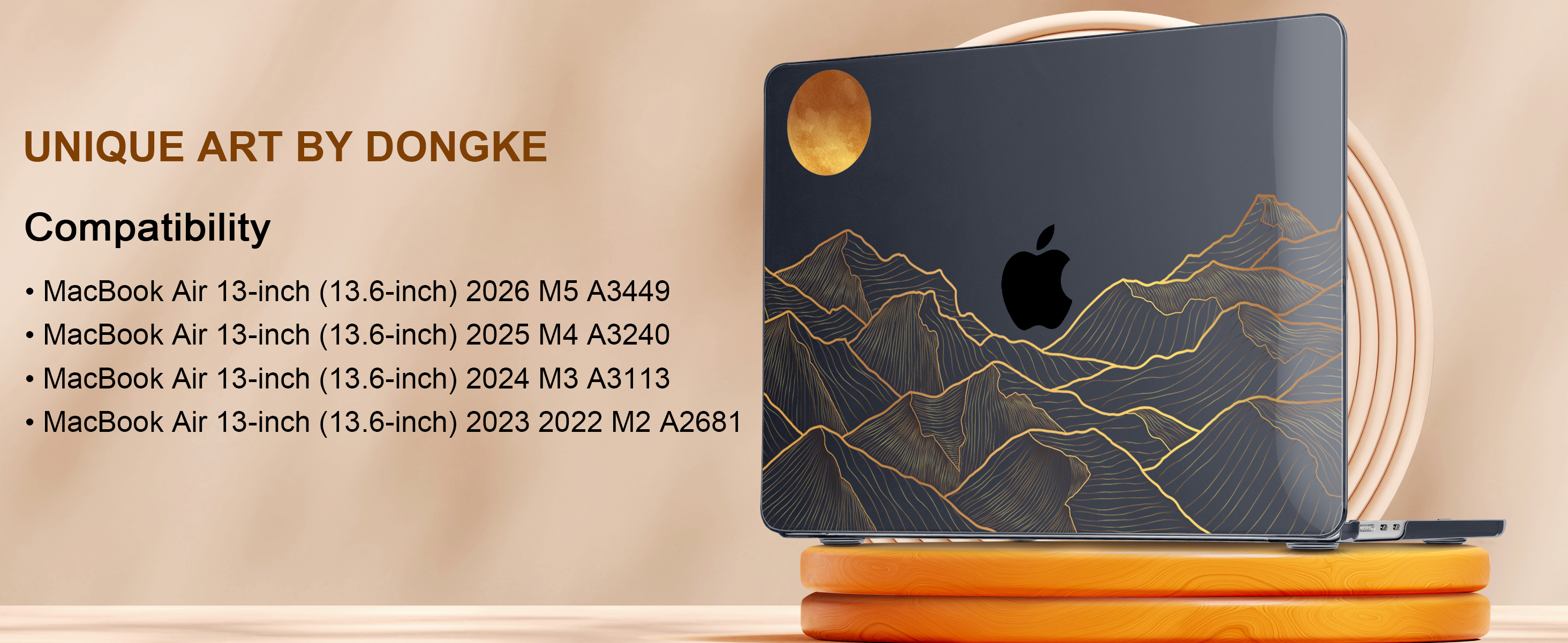 Amazon.com: DONGKE for MacBook Air 13 Inch Case M5 2026 M4 2025 M3