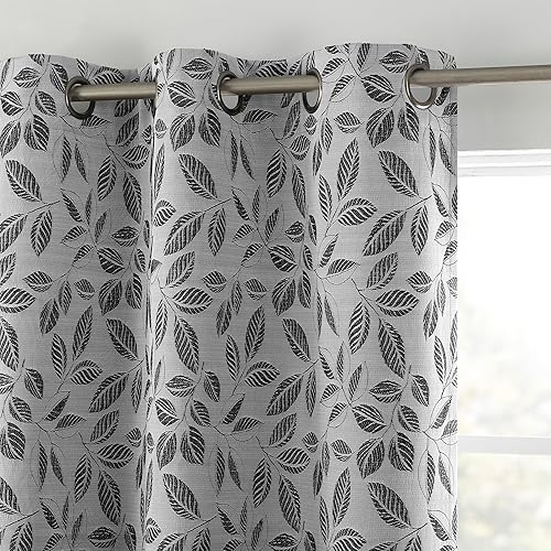 Sun Zero Satti Panel de cortina 100% opaca con ojales bordados, perlagris, 40 pulgadas de ancho x 84 pulgadas de largo (1 panel)