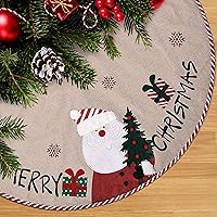 Vista 136 de Mr. Pen Christmas Tree Skirt - 48 inches, Faux Fur, White