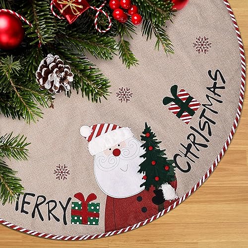 Vista 136 de Mr. Pen Christmas Tree Skirt - 48 inches, Faux Fur, White