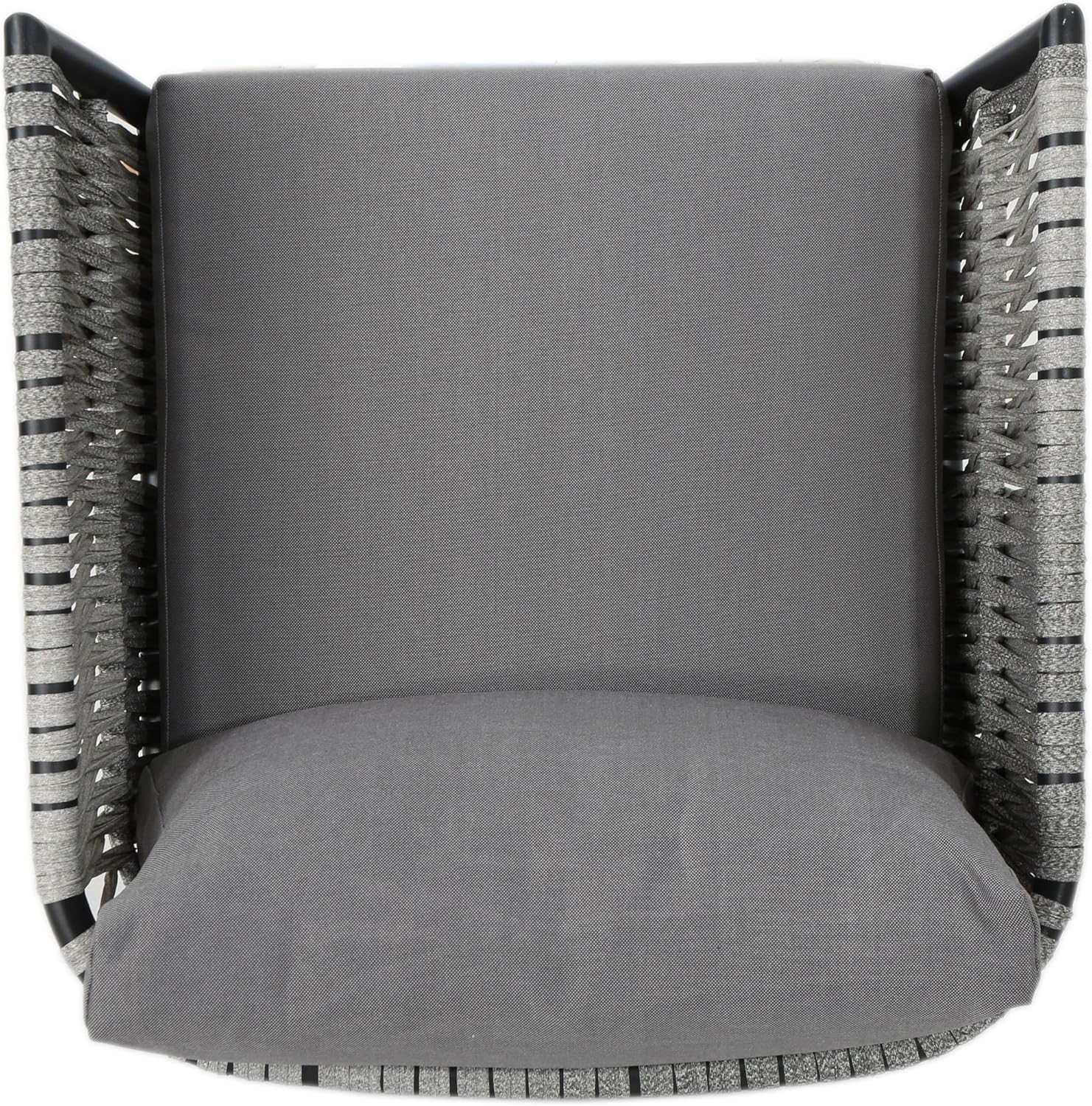 Christopher Knight Home Weber Outdoor Wicker Club Chairs (Set of 2), Light Dark Gray