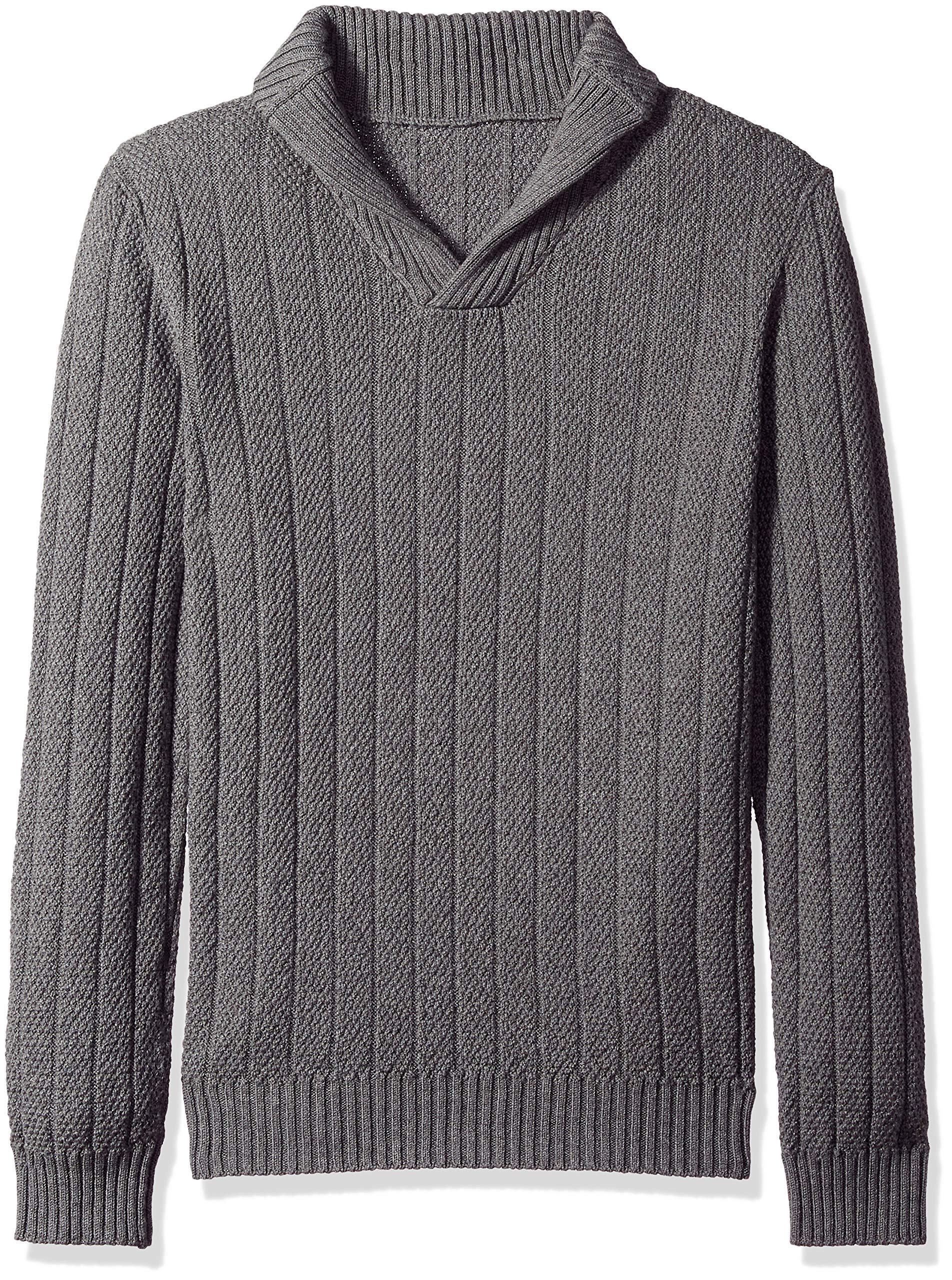 The Knitwear LabMen's 3D Cotton Thermolite Shawl Collar Pullover Sweater