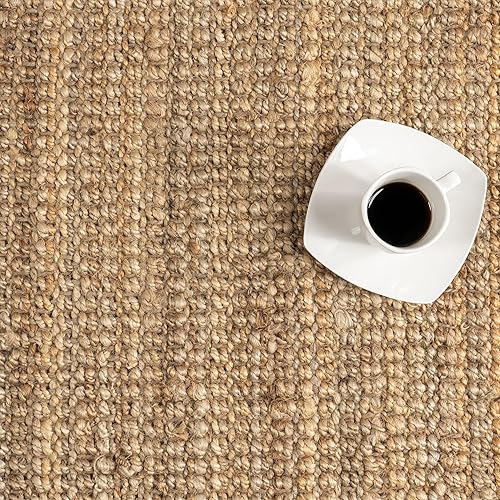 Miniatura 7 de nuLOOM - Alfombra gruesa de yute Daniela Farmhouse de fibra natural, ecológica, hecha a mano, dormitorio, sala de estar, comedor