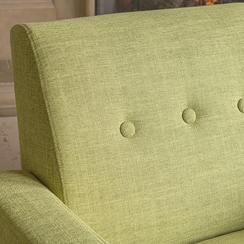 Miniatura 5 de Christopher Knight Home Sawyer Mid-Century - Silla de club de tela moderna, color verde apagado/natural