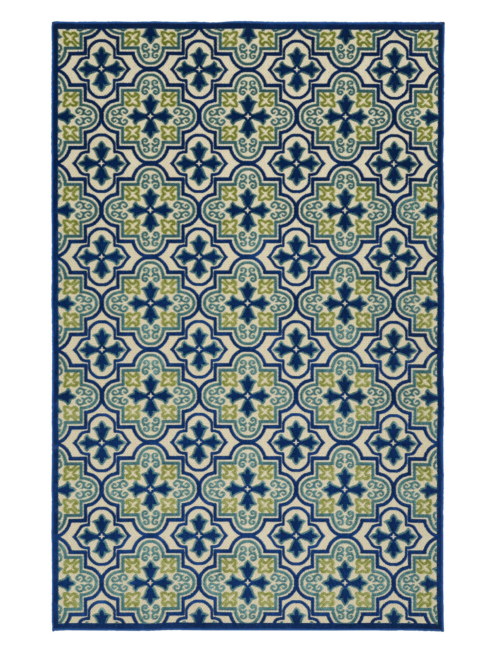 Kaleen A Breath of Fresh Air Machine Made Polypropelyne Rug, 2' 1" x 4' , Blue