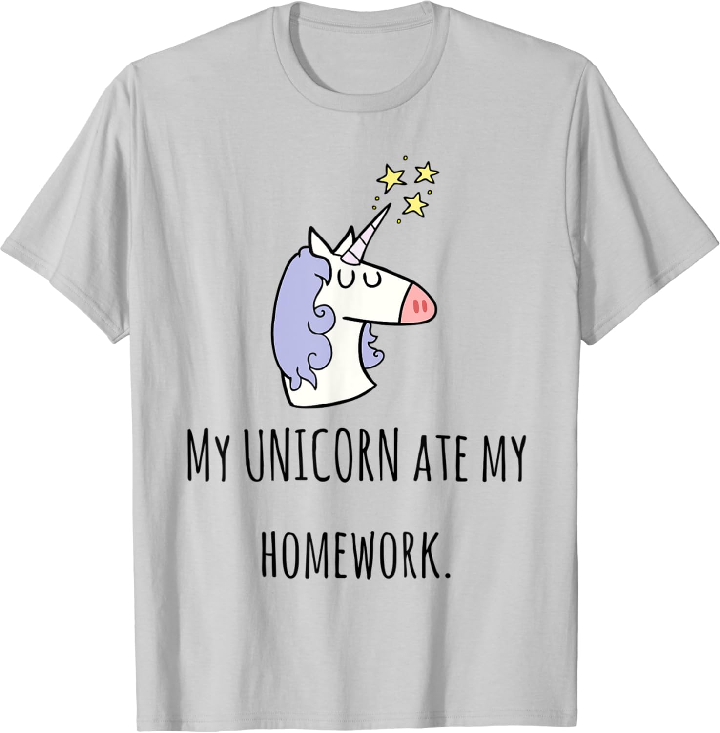 My unicorn ate my homework t shirt picture