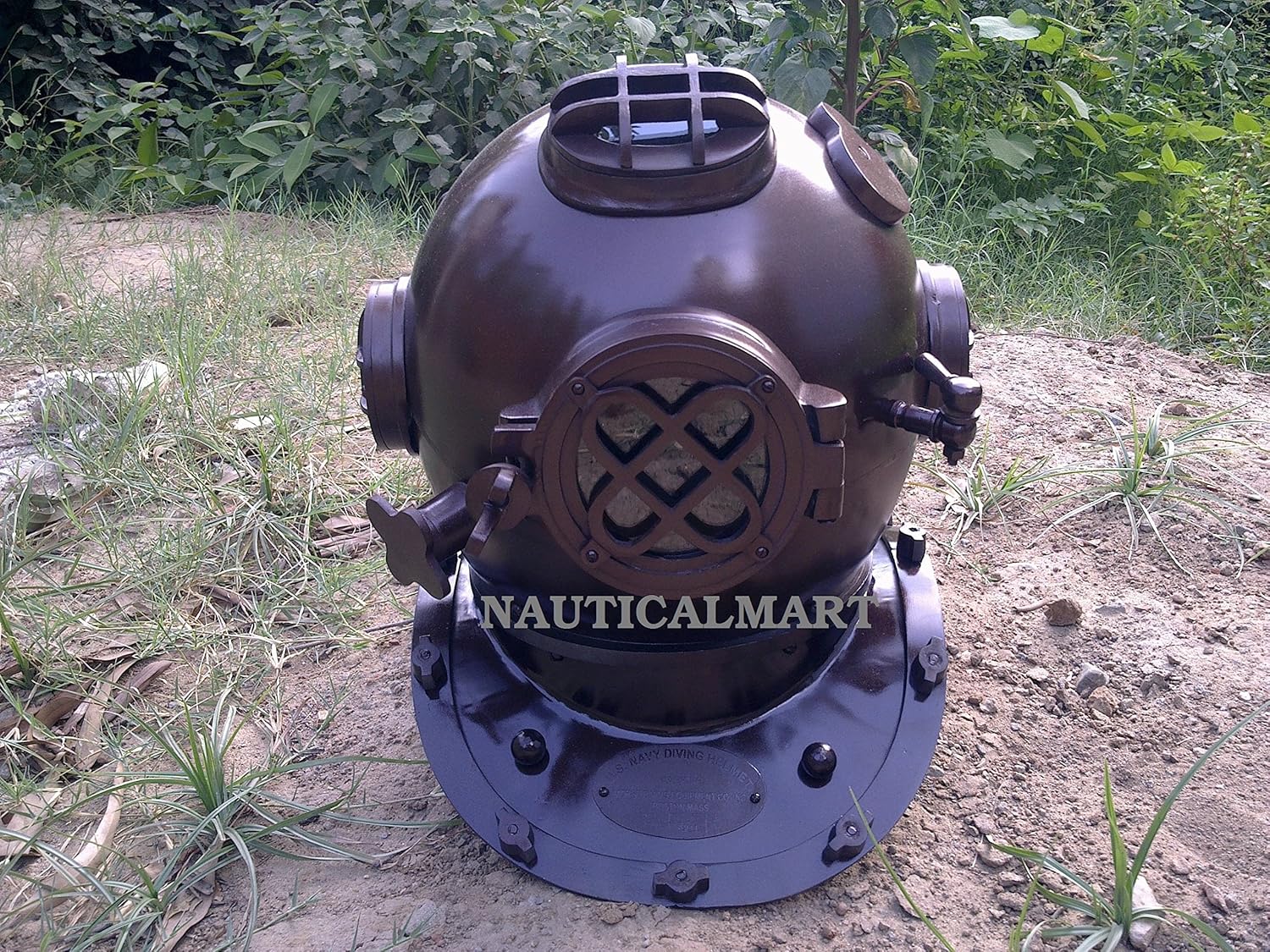 Morse Divers Helmet U.S Navy Mark V Copper Full Size 18"