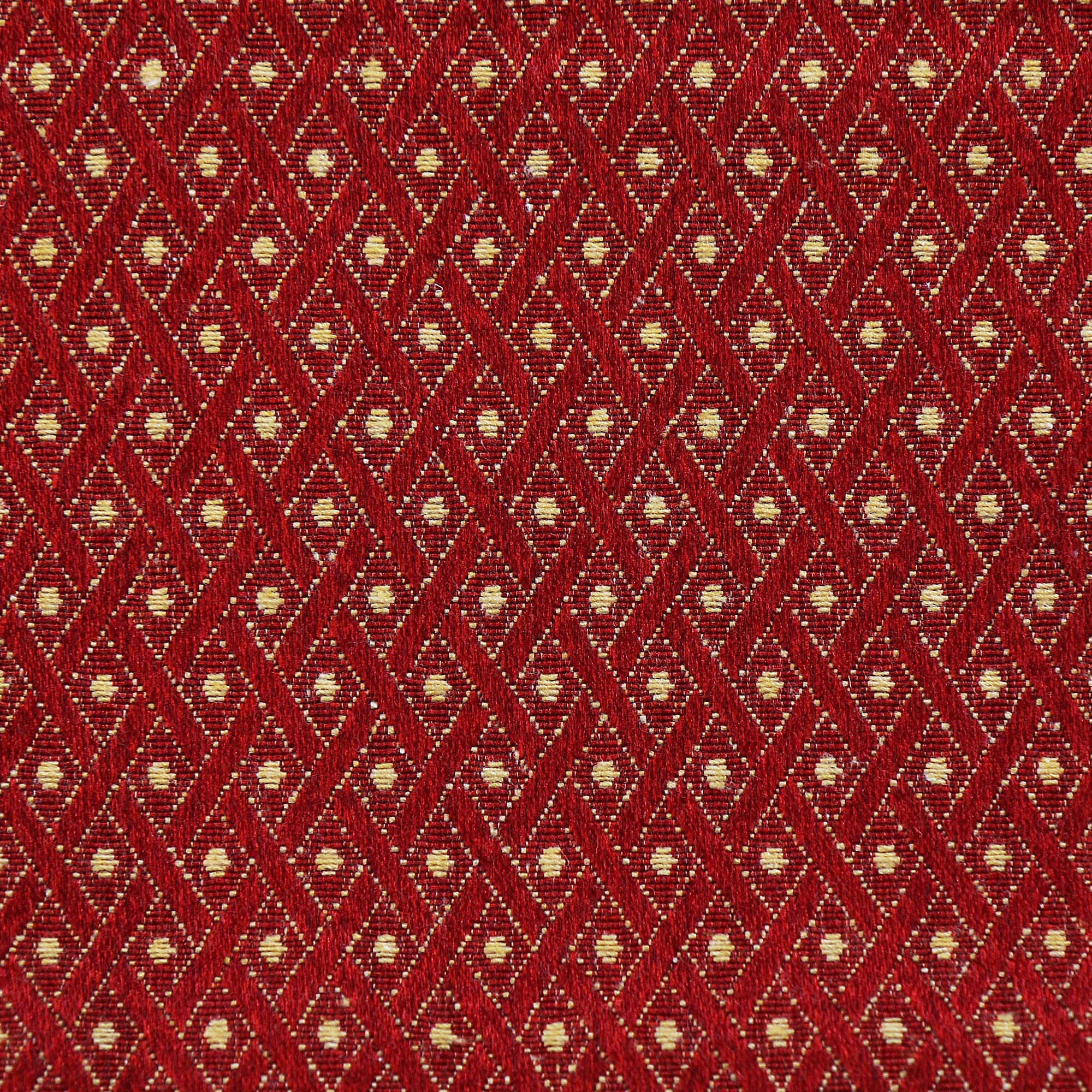 DESHOME Smeraldo H 280 cm - Tissu au metre ameublement Jacquard Italien pour canapé, fauteuils, rideaux, coussins, chaises, couvre-lit (Rouge - 116, 1 mètre)