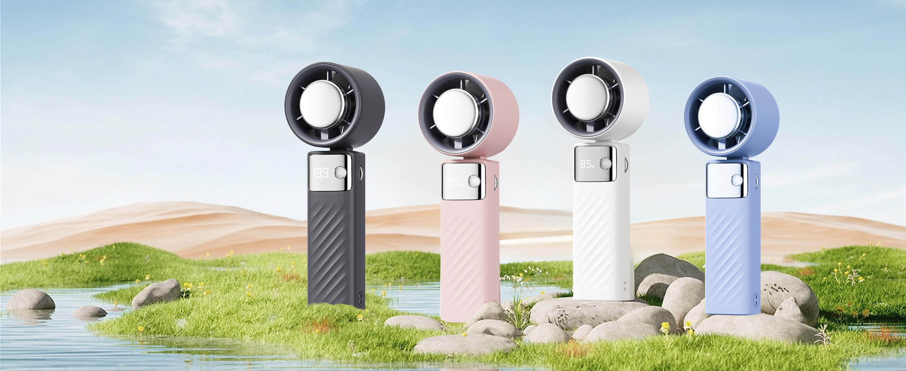 Amazon | KANIYA ハンディファン 携帯扇風機 [冷却プレート搭載 LED