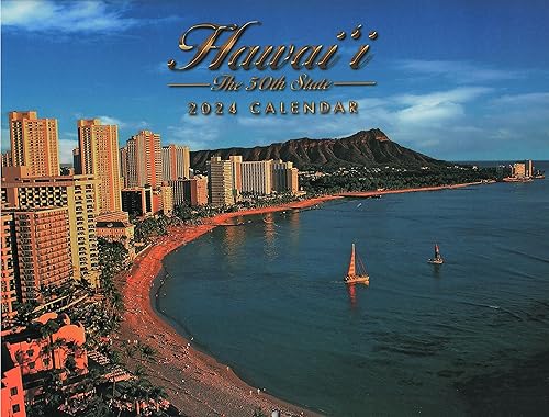 Calendario hawaiano de 12 meses de Long's Hawaii 2024 con postal extra de paquete (Big Island)