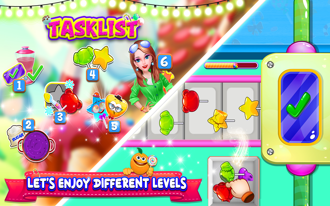 Candy Lollipop Sweet Taste Factory Games App on Amazon Appstore