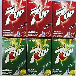 7up On The Go - 6 Pack - 3 Lemon Lime & 3 Cherry Drink Mix Singles