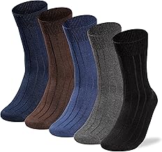 Supersox Formal/Office Crew Socks for Men Made With Premium Cotton with Ribbed Pattern. Reinforced Heel & Toe for Durability. Ideal for Regular