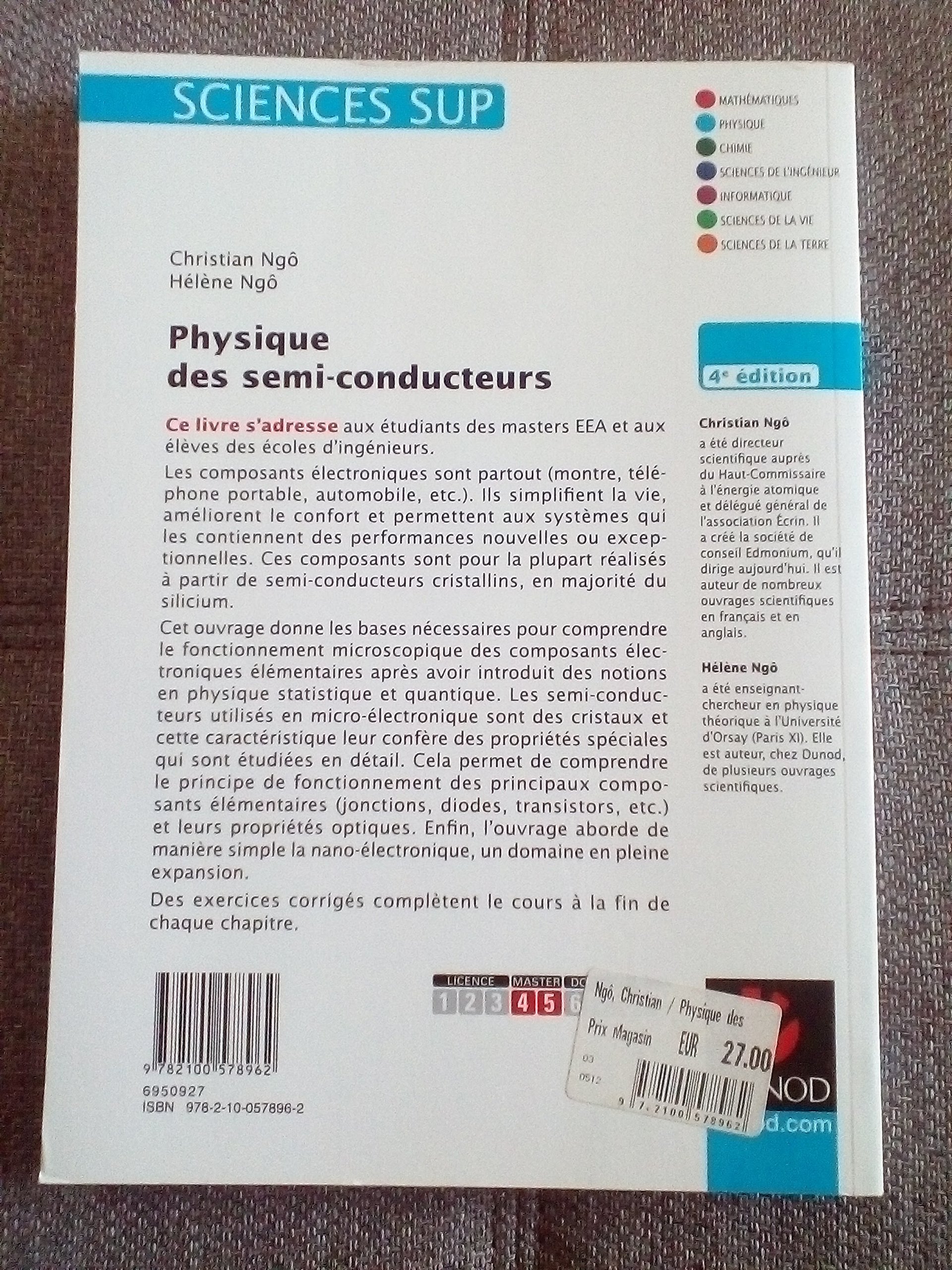 Physique des semi-conducteurs - 4e édition