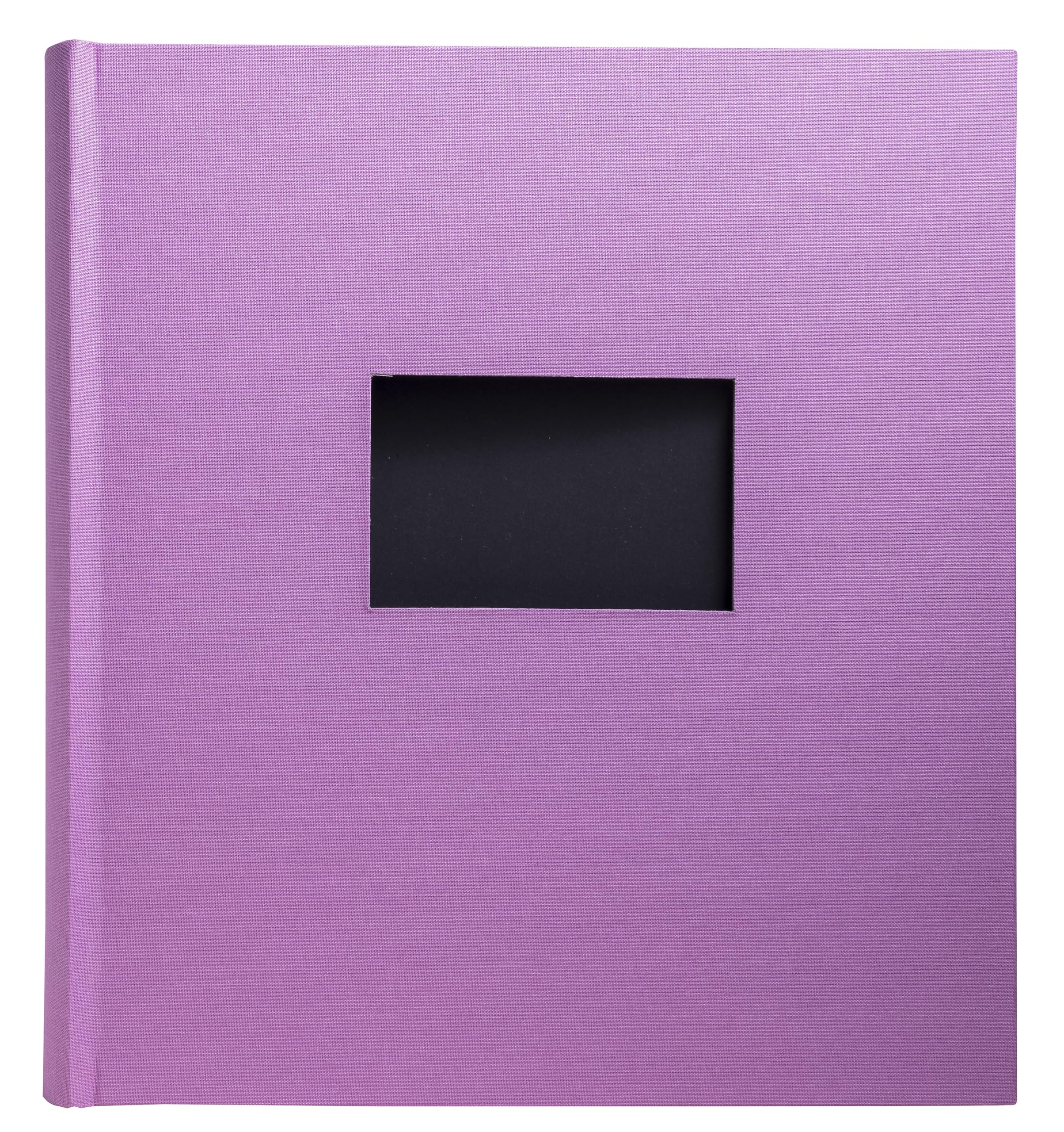 Exacompta Lilac - Ref 16090E - 1 Pop'n Co Book Photo Album - 300 Photos - 60 Black Pages - Format 29 X 32 Cm - Fabric Cover Colour - With Personalisation Window