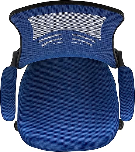 Miniatura 80 de Flash Furniture - Sillas de malla para oficina gris (Dark Gray Mesh),Piel negra suave/malla,Malla roja,Blanco malla,Malla Negra,Azul (Blue