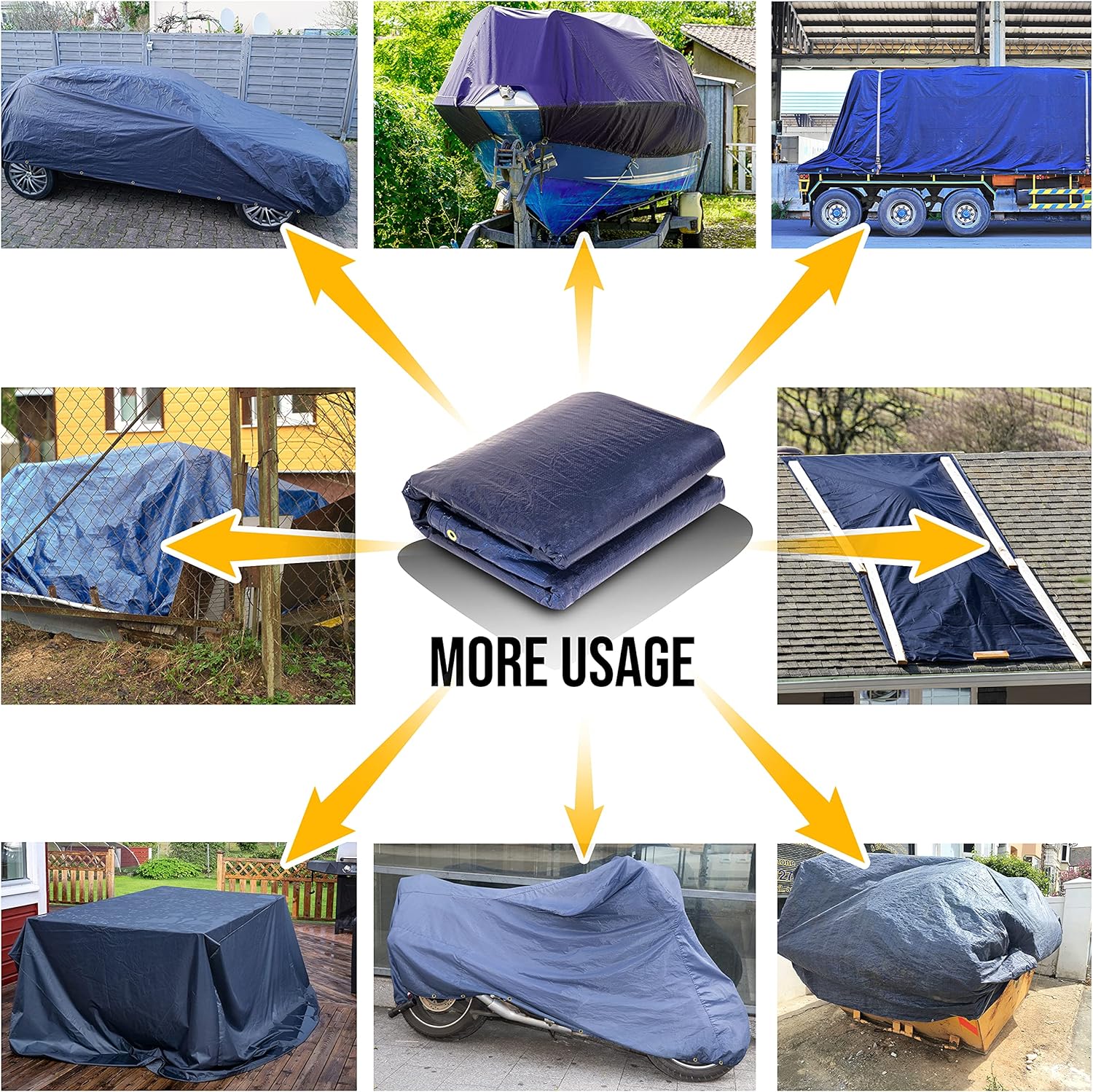 ColourTree 12' x 24' Premium Oval Blue Winter Swimming Pool Cover Tarp Tarpco Safety Extra Heavy Duty & Waterproof, UV Resistant (Cover Size: 20'x29’/ 4 ft .Overlap) - (We Customize Size)