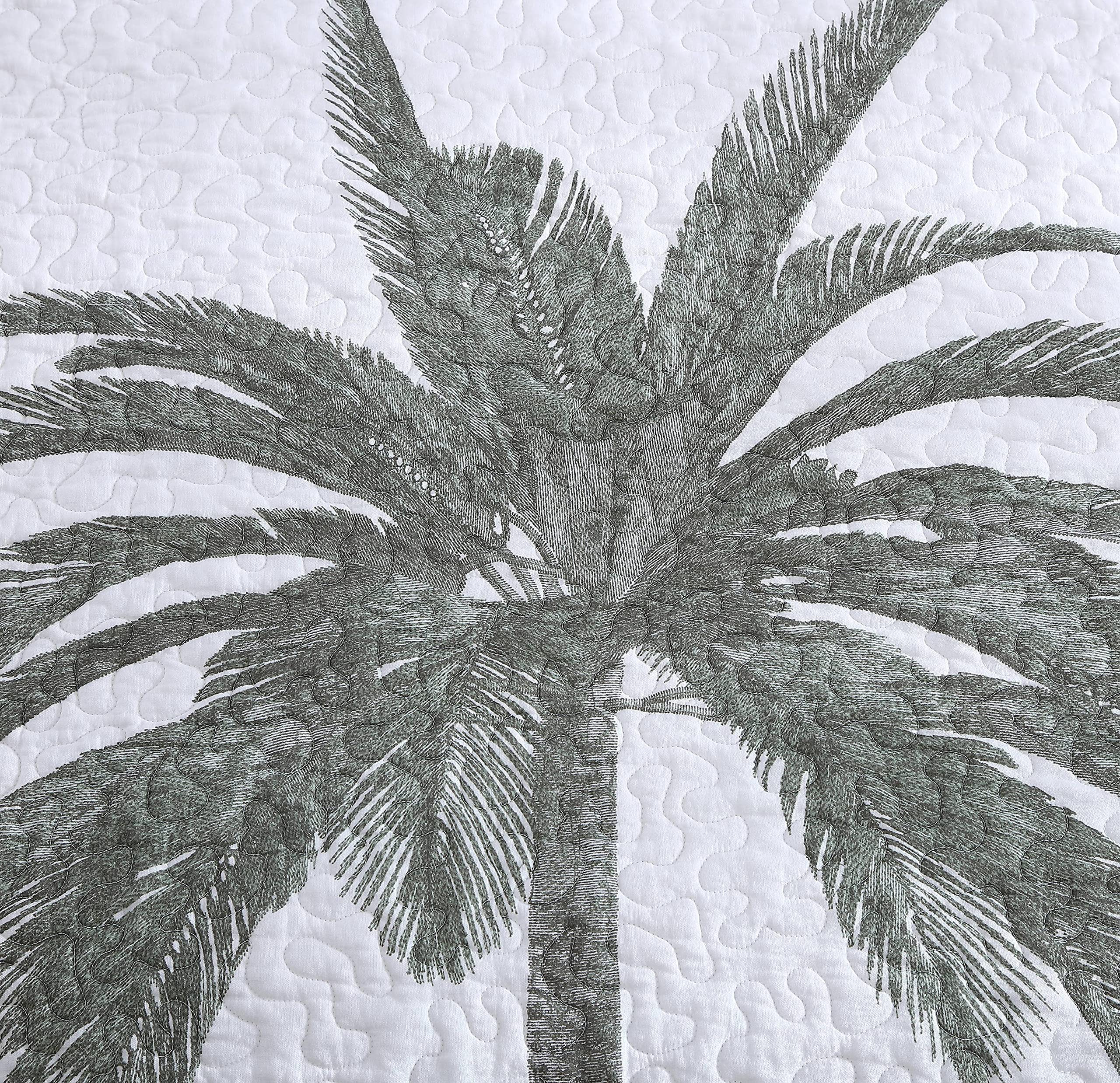 Tommy Bahama | Collection Palm Island | Sham – 100% Coton, Doux et Respirant avec Fermeture à enveloppe, pré-lavé pour Plus de Douceur, Standard, Gris