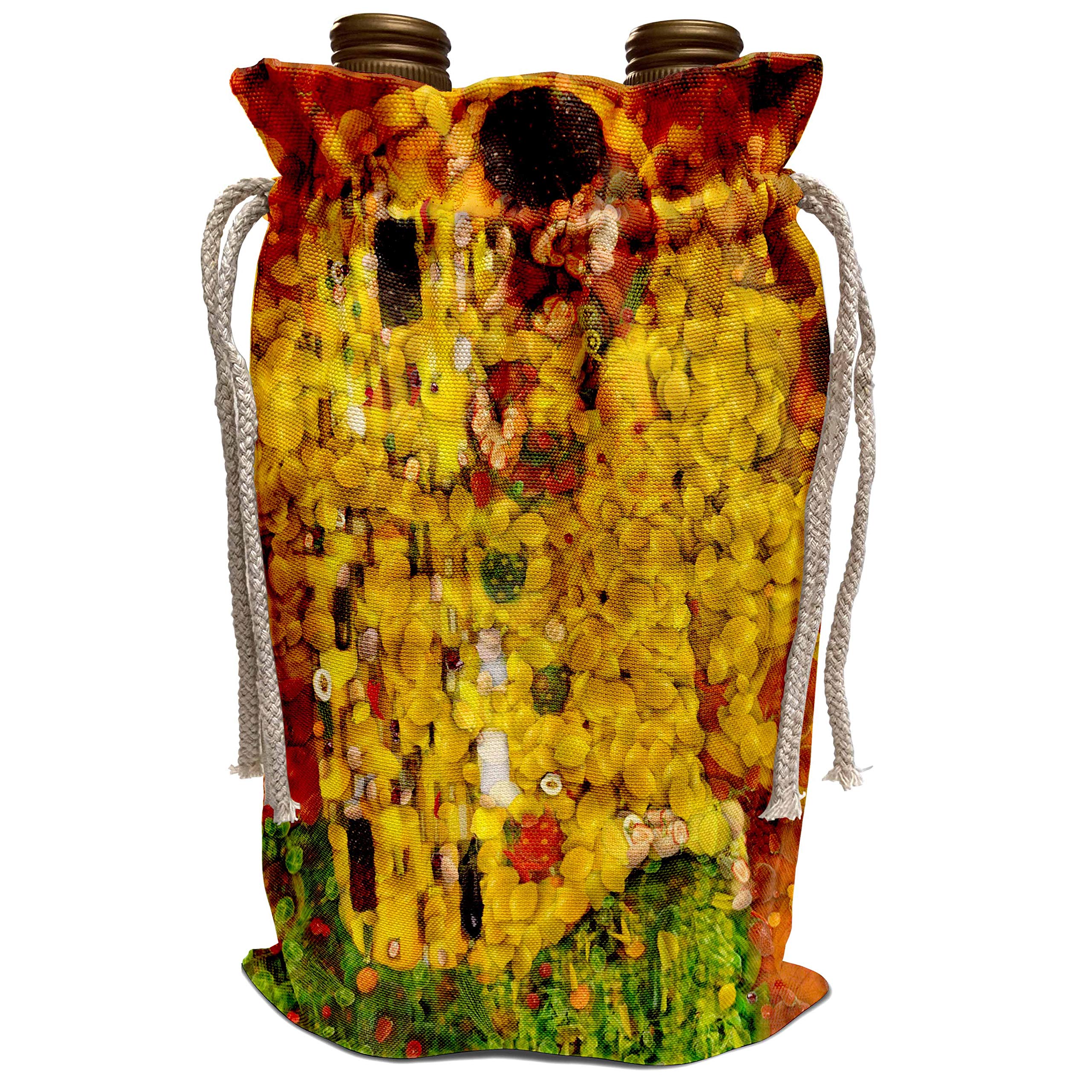 3dRose Taiche - Digital Art - Vegetable Decoupage - The Lemon Kiss Vegetable Decoupage Vegan Art - Wine Bag (wbg_305952_1)