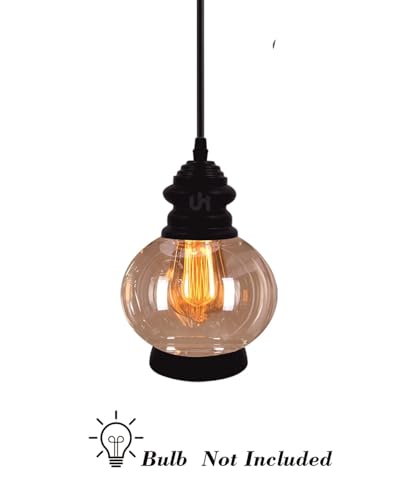 Image of Urbanhive Modern Geometric Metal Cage Pendant Light, Industrial Hanging Ceiling Lamp E27 Holder Decorative Chandelier (Bulb Not Included)