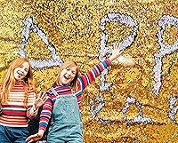 Vista 27 de Tela sensorial de lentejuelas para pared para niños, lentejuelas grandes de 0.2 pulgadas, materiales sensoriales para juegos inquietos para niños