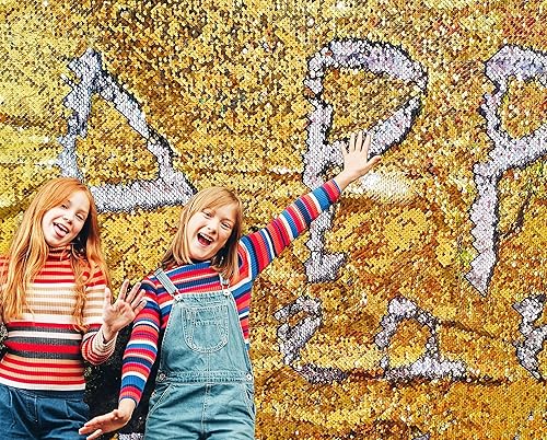 Miniatura 27 de Tela sensorial de lentejuelas para pared para niños, lentejuelas grandes de 0.2 pulgadas, materiales sensoriales para juegos inquietos para niños