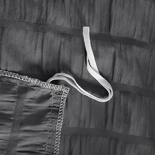 Miniatura 4 de Funda de edredón Ntbay, juego de 3 piezas de mil rayas, con hilo natural, microfibra teñida, con textura