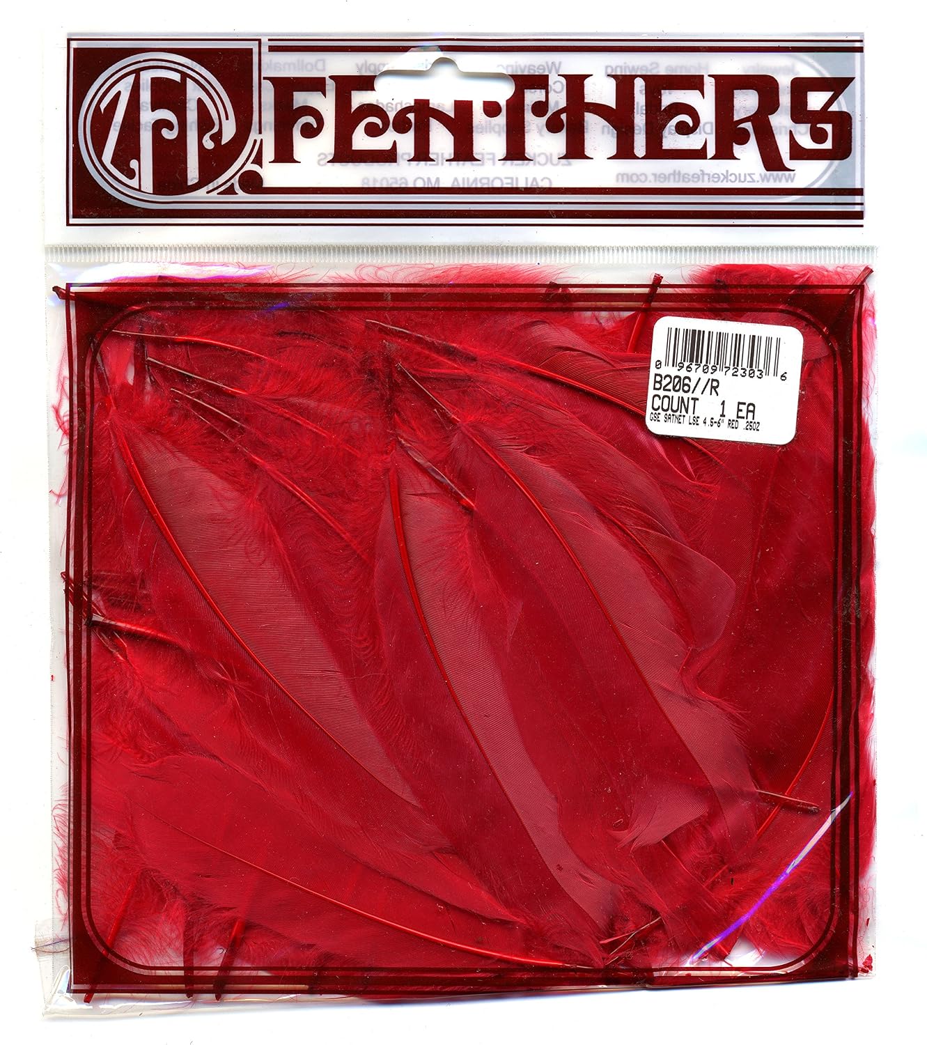Zucker Feather (TM) - Loose Goose Satinettes Dyed - Red