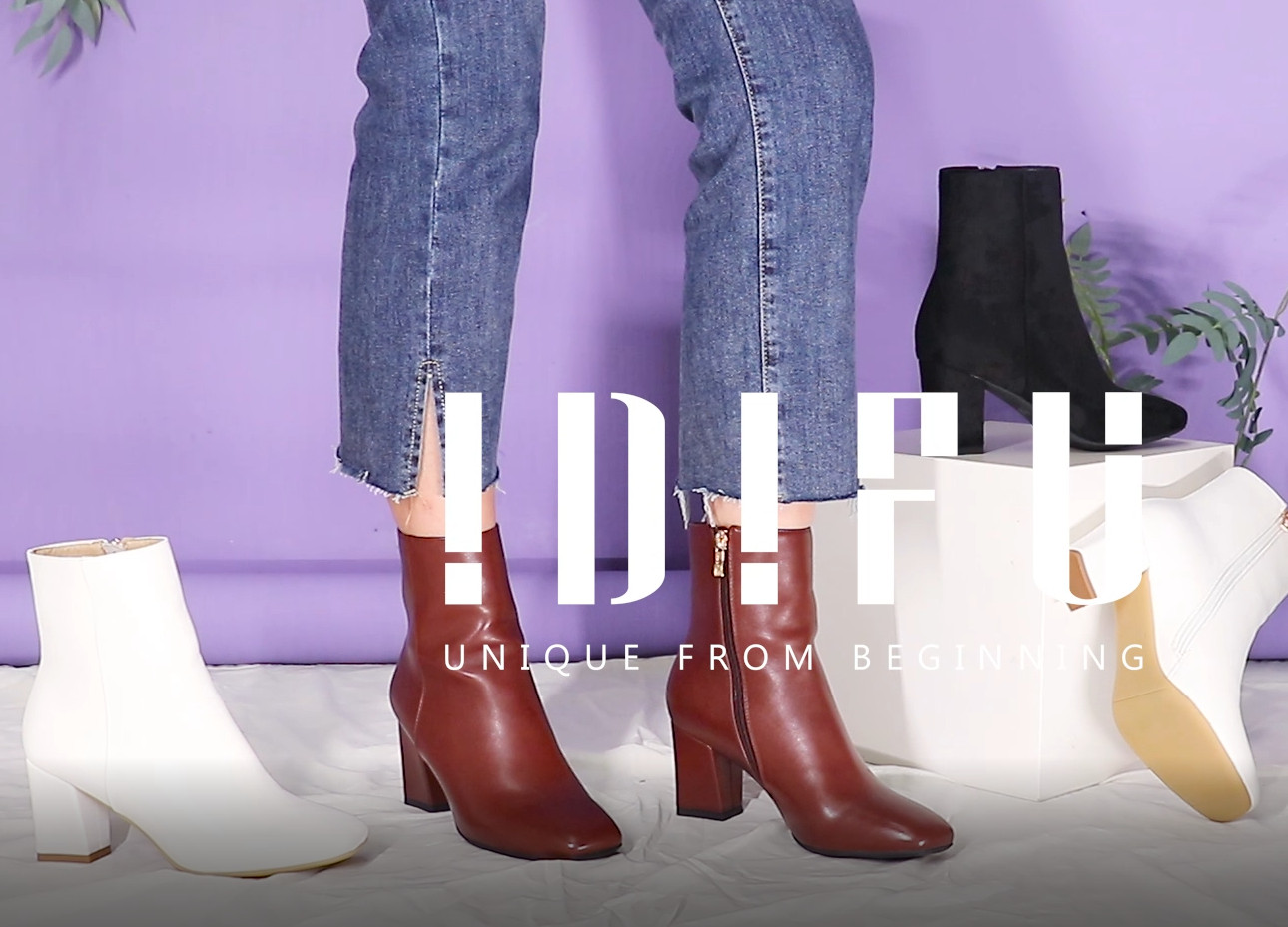 Amazon.com | IDIFU Women's Aliza Fashion Square Toe Short Boots