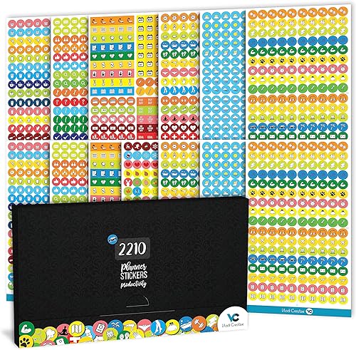 2210 Calcomanías para planificador de productividad de iconos pequeños, paquete económico de miniiconos, accesorios para planificadores Vladi disponible en Yaxa Peru