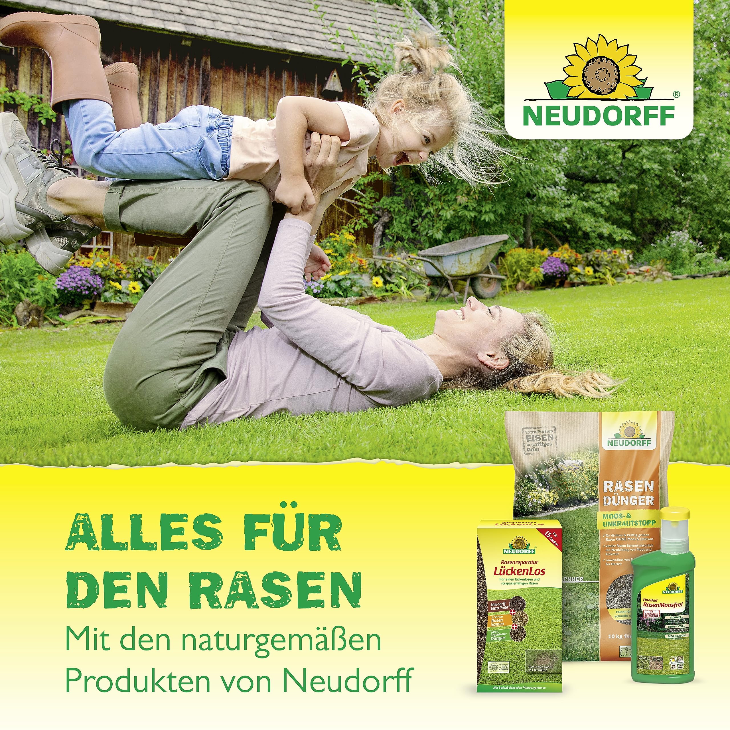 Neudorff Azet HerbstRasenDünger - Organischer Bio-Dünger für 200 m² stärkt die Frosthärte und sorgt für einen dichten, kräftigen Rasen im Frühjahr, 10 kg
