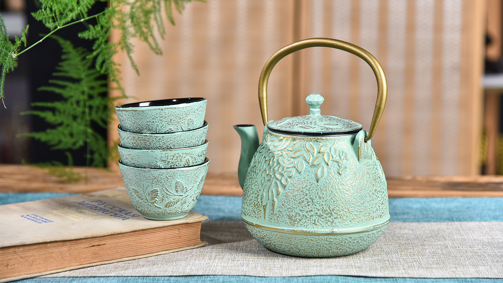 Amazon.com | Sungmor Cast Iron Japanese Tetsubin Tea Kettle with